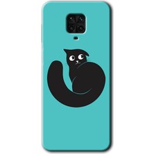 MRC İletişim Xiaomi Redmi Note 9s Kılıf Hd Desen Baskılı Arka Kapak - Cat Vector