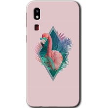 MRC İletişim Samsung Galaxy A2 Core Kılıf Hd Desen Baskılı Arka Kapak - Flamingo