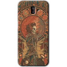 MRC İletişim Samsung Galaxy J8 Kılıf Hd Desen Baskılı Arka Kapak - Iskelet Aşk