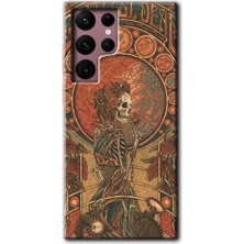 MRC İletişim Samsung Galaxy S22 Ultra Kılıf Hd Desen Baskılı Arka Kapak - Iskelet Aşk