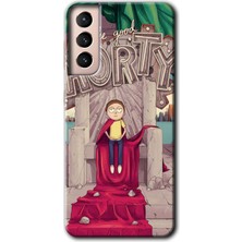 MRC İletişim Samsung Galaxy S21 Plus Kılıf Hd Desen Baskılı Arka Kapak - Morty