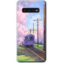 MRC İletişim Samsung Galaxy S10 Kılıf Hd Desen Baskılı Arka Kapak - Rails Paint