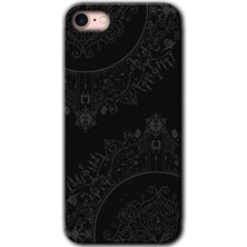 MRC İletişim iPhone Se 2022 Kılıf Hd Desen Baskılı Arka Kapak - Siyah Mandala