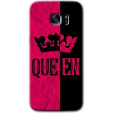 MRC İletişim Samsung Galaxy S7 Edge Kılıf Hd Desen Baskılı Arka Kapak - Queen