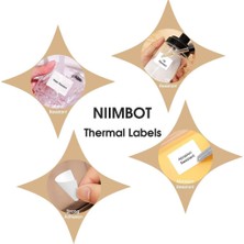 Niimbot 40X30MM Beyaz Etiket B21/B1/B3S Için 230 Adet Yırtılmaz, Sudan ve Yağdan Etkilenmez