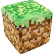 Minecraft Çim Blok Küp Yastık Minder Peluş Oyuncak 10CM