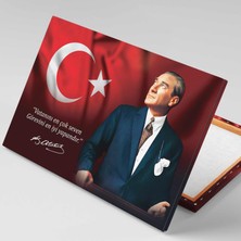 SML Tablo Mustafa Kemal Atatürk Makam Arkası Dekor Kanvas Tablo