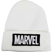 Filmaldım Marvel Beyaz Bere Unisex 18 x 21 cm One Size