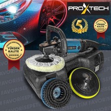 Proxtech Premium Profesyonel 6 Kademeli Devirli Koltuk Yıkama Zımpara Pasta Cila Polisaj Makinesi Ful Set