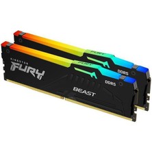 Kıngston Fury Beast Rgb 16GB (2X8GB) Ddr5 6000MHZ CL36 KF560C36BBEAK2/16