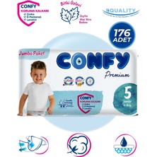 Confy Premium 5 Numara Bebek Bezi Junior 11 - 18 KG 176 Adet