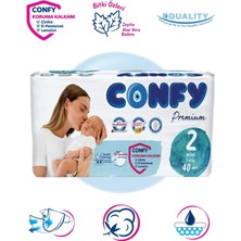 Confy Premium 2 Numara Bebek Bezi Mini 3 - 6 Kg 40 Adet