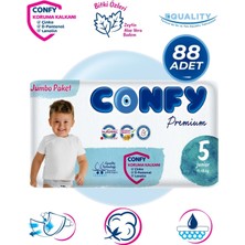 Confy Premium 5 Numara Bebek Bezi Junior 11 - 18 KG 88 Adet