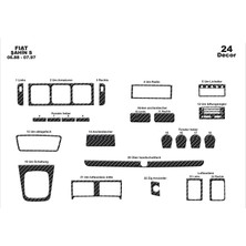 meriç cockpit design Meriç® Fiat Şahin S Ön Torpido Kaplama Maun 24 Parça 1988-1997