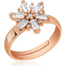 Stil Love ​gümüş Rose Rüzgar Gülü Yüzük