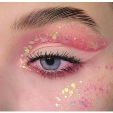 Artikel Pink Bubble Göz Simi Yüz ve Vücut Parıltısı Party Glitter Makaj Simi