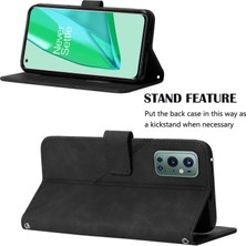 Eabhulie 9 Pro Için Kabartmalı Pu Deri Stand Cüzdan Telefon Kılıfı - Siyah (Yurt Dışından)