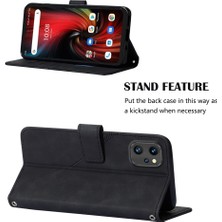 Eabhulie F3 4g F3 5g F3 Se F3S Için Kabartmalı Pu Deri Stand Cüzdan Telefon Kılıfı - Siyah (Yurt Dışından)