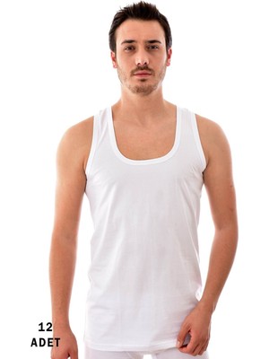 Tutku Tutku 12 Adet 0101 Erkek Penye Atlet Beyaz