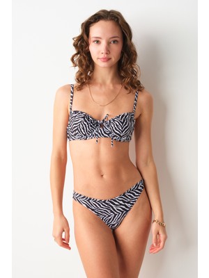 No Gossip Gia Balenli Balkonet Bikini Tek Üst Zebra 239102-D
