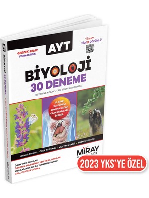 Miray Yayınları AYT Biyoloji 30 Deneme (2023'E Özel)