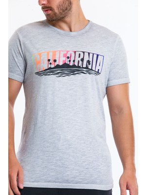 Superfly Men Tshırt Gri Erkek T-Shirt 21607-08