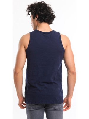 Superfly Men Tank Top Navy Erkek Atlet 21643-15