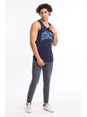 Superfly Men Tank Top Navy Erkek Atlet 21643-15