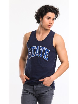 Superfly Men Tank Top Navy Erkek Atlet 21643-15