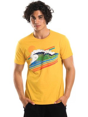 Superfly Men Tshırt Yellow Erkek T-Shirt 22576-25