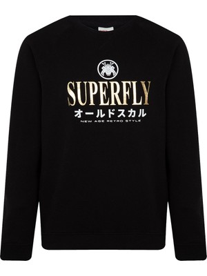 Superfly Men Sweat Erkek Siyah Sweatshirt 23177-2