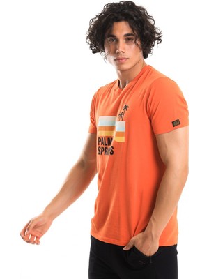 Superfly Men Tshırt Turuncu Erkek T-Shirt 22515-18