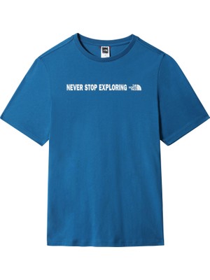 The North Face M S/s Open Gate Tee Erkek Mavi Tshirt NF0A3BS4M191