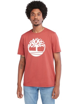Timberland Tree Logo Short Sleeve Erkek Kırmızı Tshirt TB0A2C2RDH91