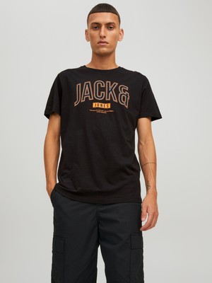 Jack & Jones Thomas Tee Ss Crew Neck Fst Erkek Siyah Tshirt 12219812-02
