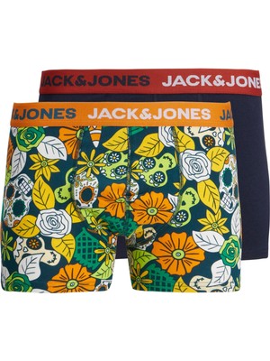 Jack & Jones Mexican Skulls Trunks 2 Pack Erkek Turuncu Boxer 12222654-23