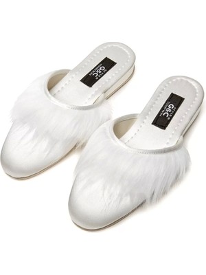 G&C 245 Tüylü Önü Kapalı Bayan Terlik10