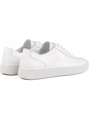 Scrambler Beyaz Hakiki Deri Erkek Spor (Sneaker) Ayakkabı