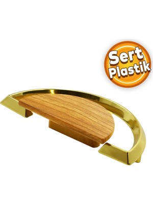 Badem10 Regnum Kulp Mobilya Çekmece Dolap Kapak Kulpu Kulbu Plastik Ceviz Gold