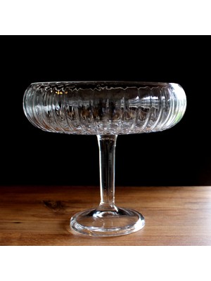 Alegre Glass Sarp Home Alegre Glass LN.SCN.024.02 Linea Ayaklı Sunumluk 1 Ad. x 24 x 21 cm