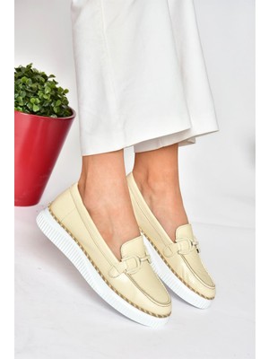 Fox Shoes P555100003 Bej Günlük Kadın Ayakkabı