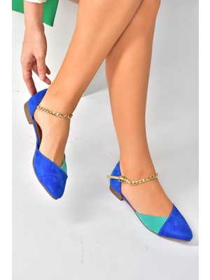 Fox Shoes Zincir Detaylı Kadın Babet