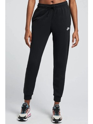 Nike Sportswear Essantial Standart Kesim Siyah Kadın Eşofman Altı