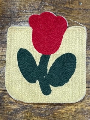 Gönülden Tasarım 12X10 cm Dokuma Lale Giyim Dikiş Aksesuarı Aplike