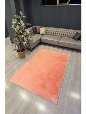 Freya Home Yumuşacık Tavşan Tüyü Tüy Dökmez Salon Halısı Yumuşak Dokulu Çocuk Halısı Peluş Halı Şeker Pembe