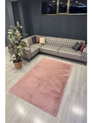 Freya Home Yumuşacık Tavşan Tüyü Tüy Dökmez Salon Halısı Yumuşak Dokulu Çocuk Halısı Peluş Halı Lila