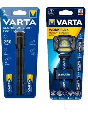 Sava-Varta  16607 El Feneri Alüminyum Işık F20 ve 18648  Sensörlü Kafa Lambası