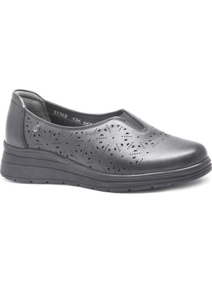 Forelli 21302 Mels 72671 Siyah Kadın Hakiki Deri Ayakkabı