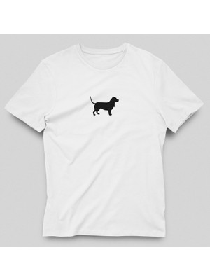 Kadın Beyaz Köpek / Dog Symbol Basıc T-Shırt