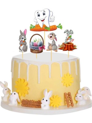 Kidspartim Diş Temalı Pasta Üstü Kürdan 5 Li